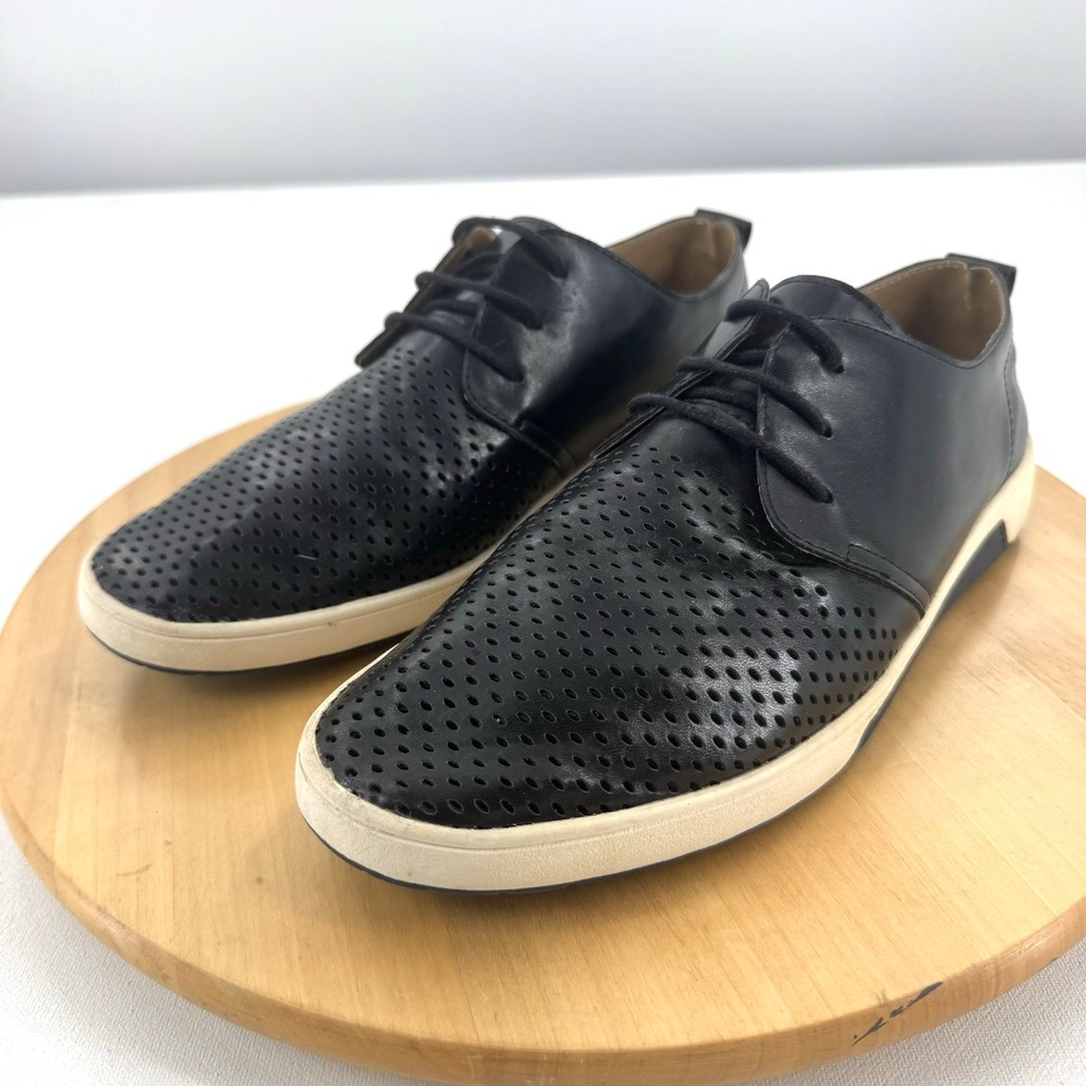 ZZHAP Black Glossy Party Dress‎ Derby Shoe For Weddings Graduation Men's Size 10